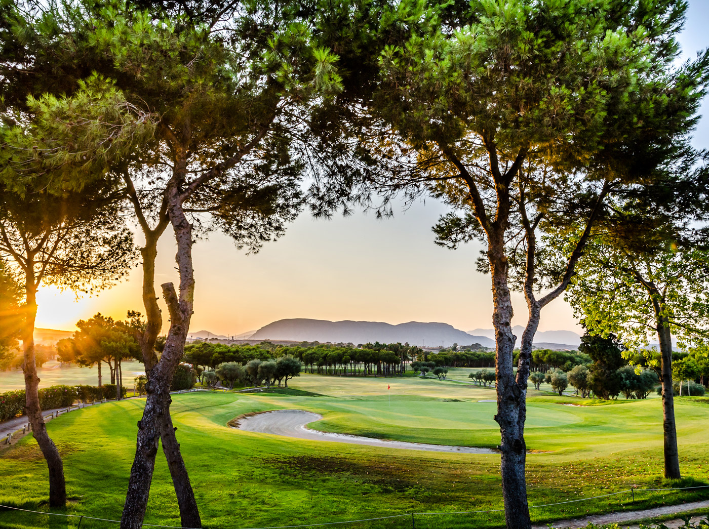 Campo de golf de El Plantío al atardecer